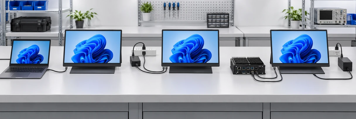 USB C touchscreen monitor video touch data and power signal paths