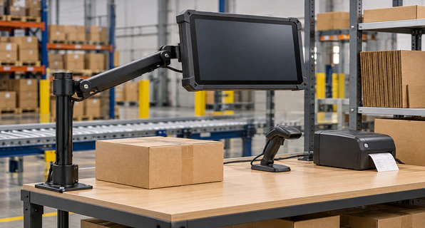 Warehouse packing stations
